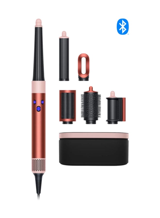 dyson Airwrap i.d. Multi-Styler And Dryer Straight And Wavy Hair Bluetooth Enabled For Perfect Curls Strawberry Bronze/Blush Pink