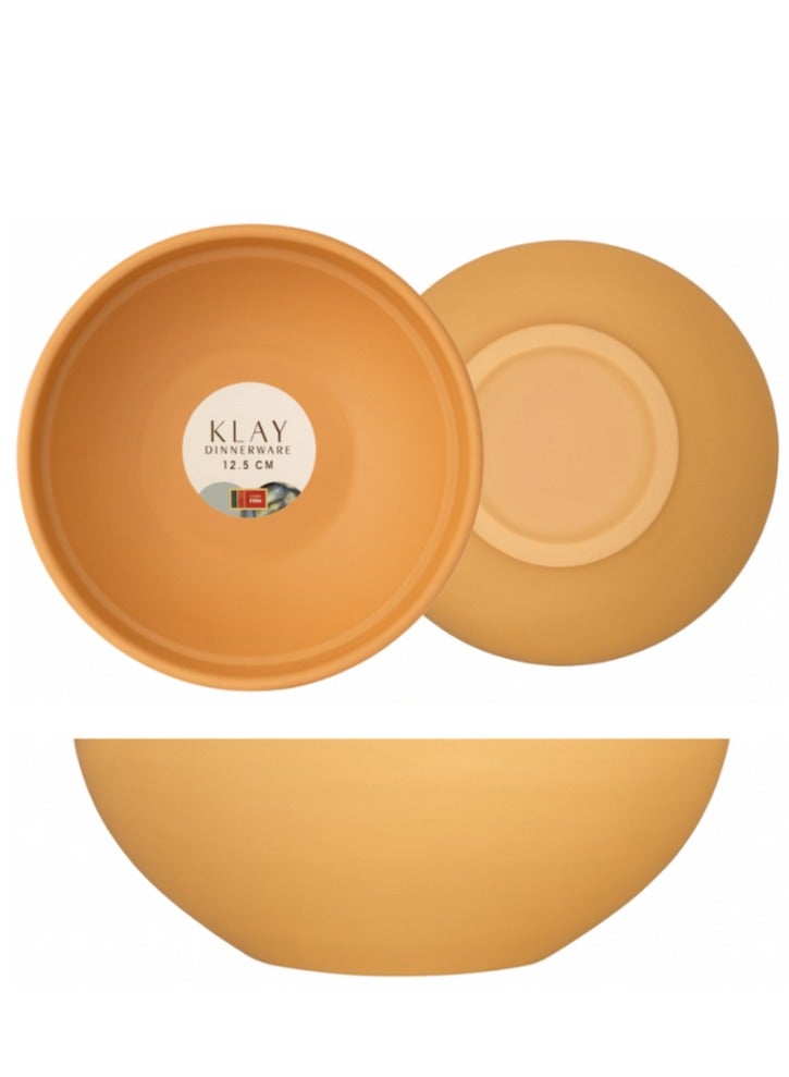 KLaY Orange Glazed Clay Tumbler – Pack of 3 – Handmade Terracotta Drinkware