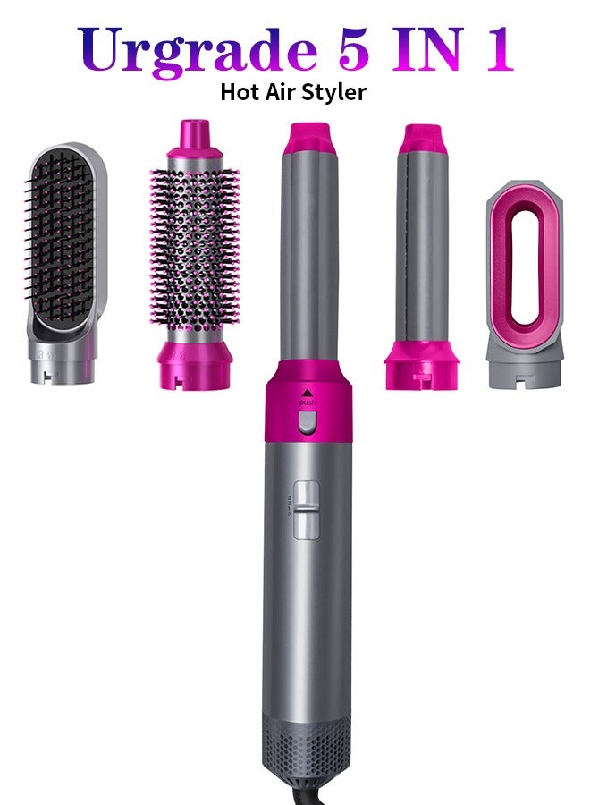 BESTIS [Upgrade] 5 In 1 Hair Dryer Brush Hot Comb Set 1000W Hot Air Hair Curler and Straightener Styling Tool Comb Curling Brush Suitable for Women Hair Types