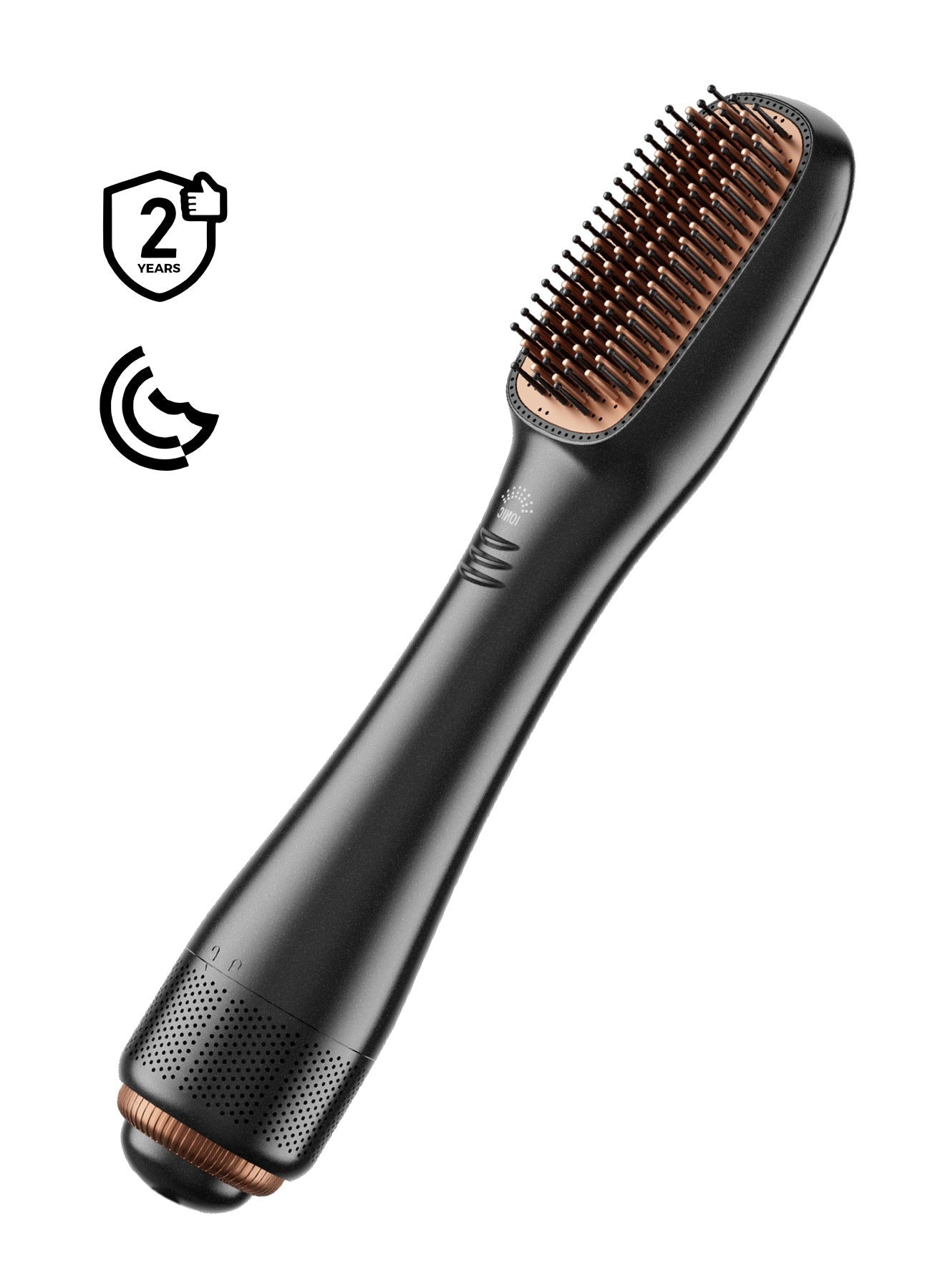 DOSCHER 1200 Watt Hair Dryer Brush Ceramic Dryer And Styler 2 In 1 Professional Black/Beige 1200W
