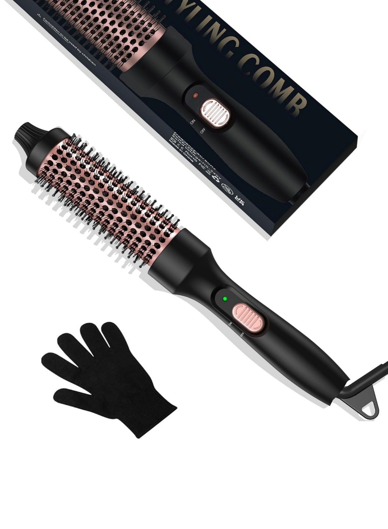 DOSCHER Thermal Brush, 32Mm Heated Curling Brush For Perfect Straight Hair And Voluminous Curls
