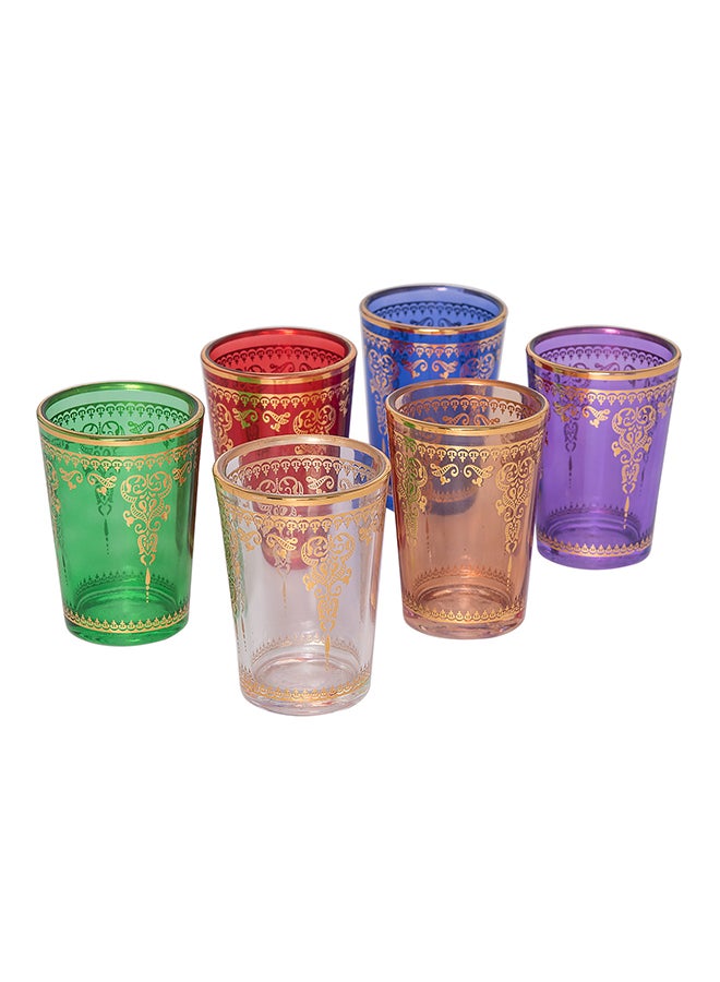 Dallaty 6-Piece Double Walled Arabic Cups set Clear 100ml
