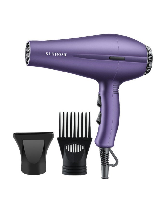 Sunhome 3-Piece Professional Hair Dryer Set ,1800W Purple