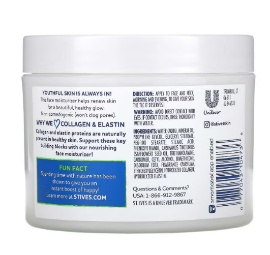 St. Ives Collagen And Elastin Moisturizer 283grams