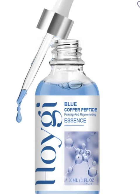 Blue Copper Peptide Firming And Rejuvenating Essence Anti-Aging Serum 30ml - Skin Revitalizing Formula with Brightening Essence for Radiant Face Clinically Proven Wrinkle Reduction