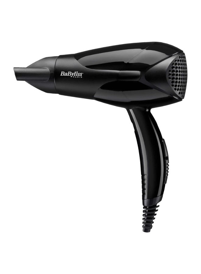 BaByliss Powerlight 2000 Dryer, Lightweight And Powerful 2000W Dryer With Quick Drying Time, 2 Heat And 2 Speed Control, Easy To Handle And Efficient And Customizable Settings, D212Sde Black