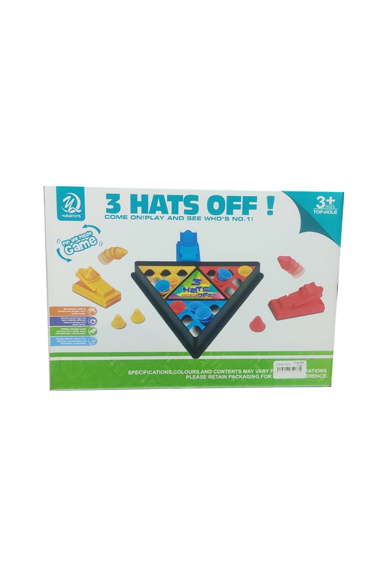 UYUEQI Toys 3 Hats Off Fun Puzzle & Memory Game for Kids