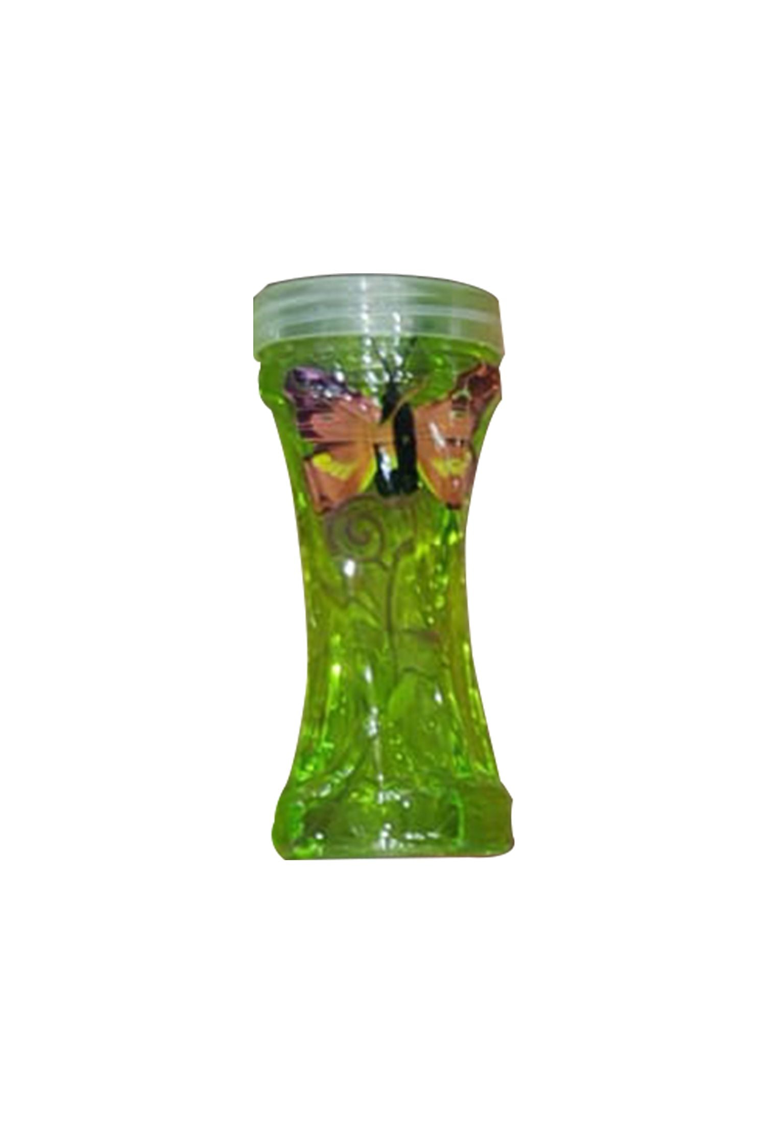 Sparkling Galaxy Green Slime Stretchy Jelly with Clear Glue & Butterfly Mix-Ins