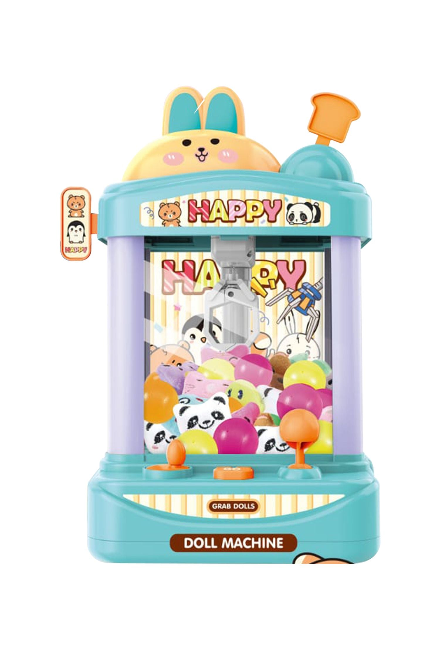 Happy Doll Teal Machine 16-Piece Grab & Win Plush Dolls Set
