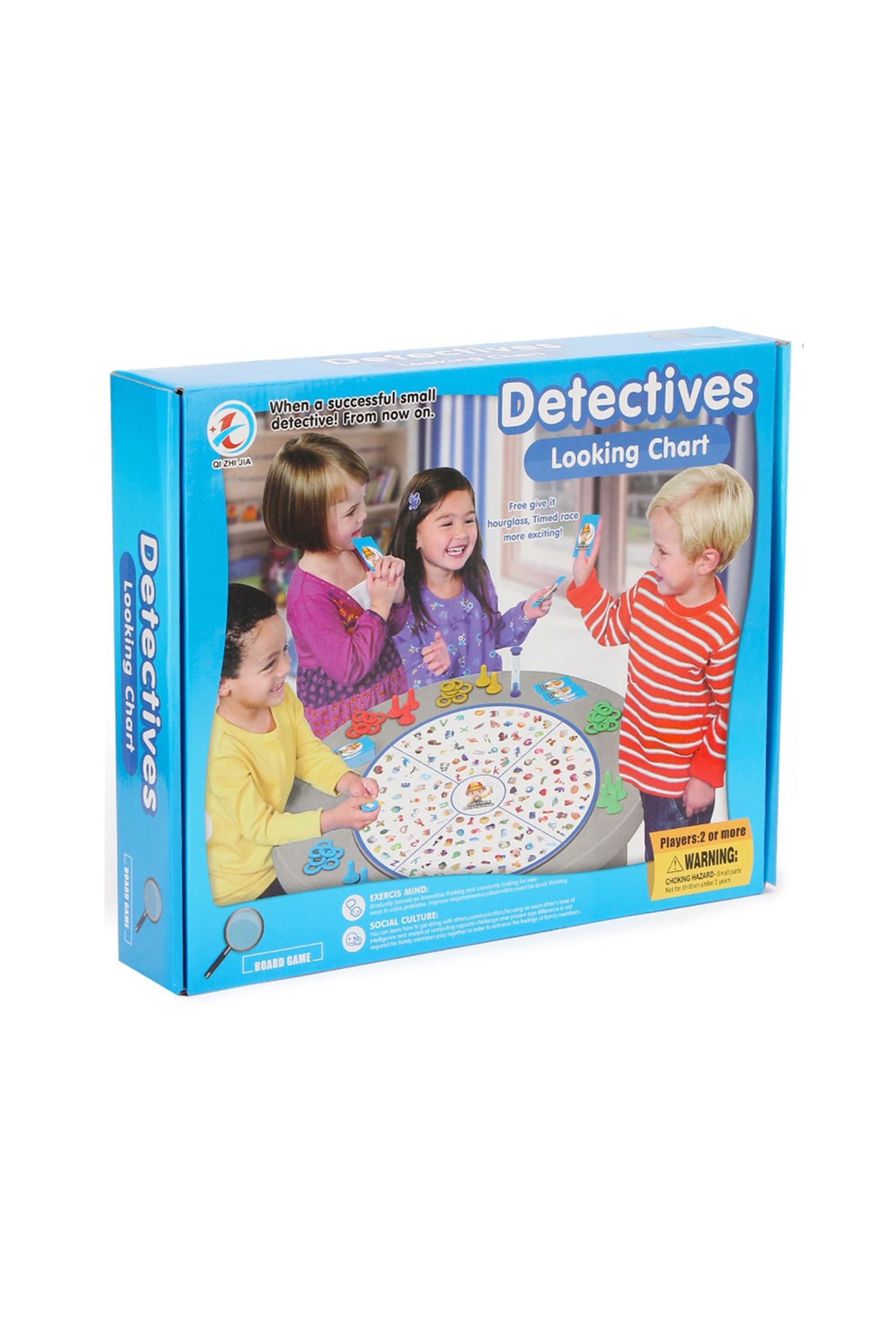 Qi Zhi Jia Detectives Looking Chart Board Game Observation & Memory Challenge for Kids