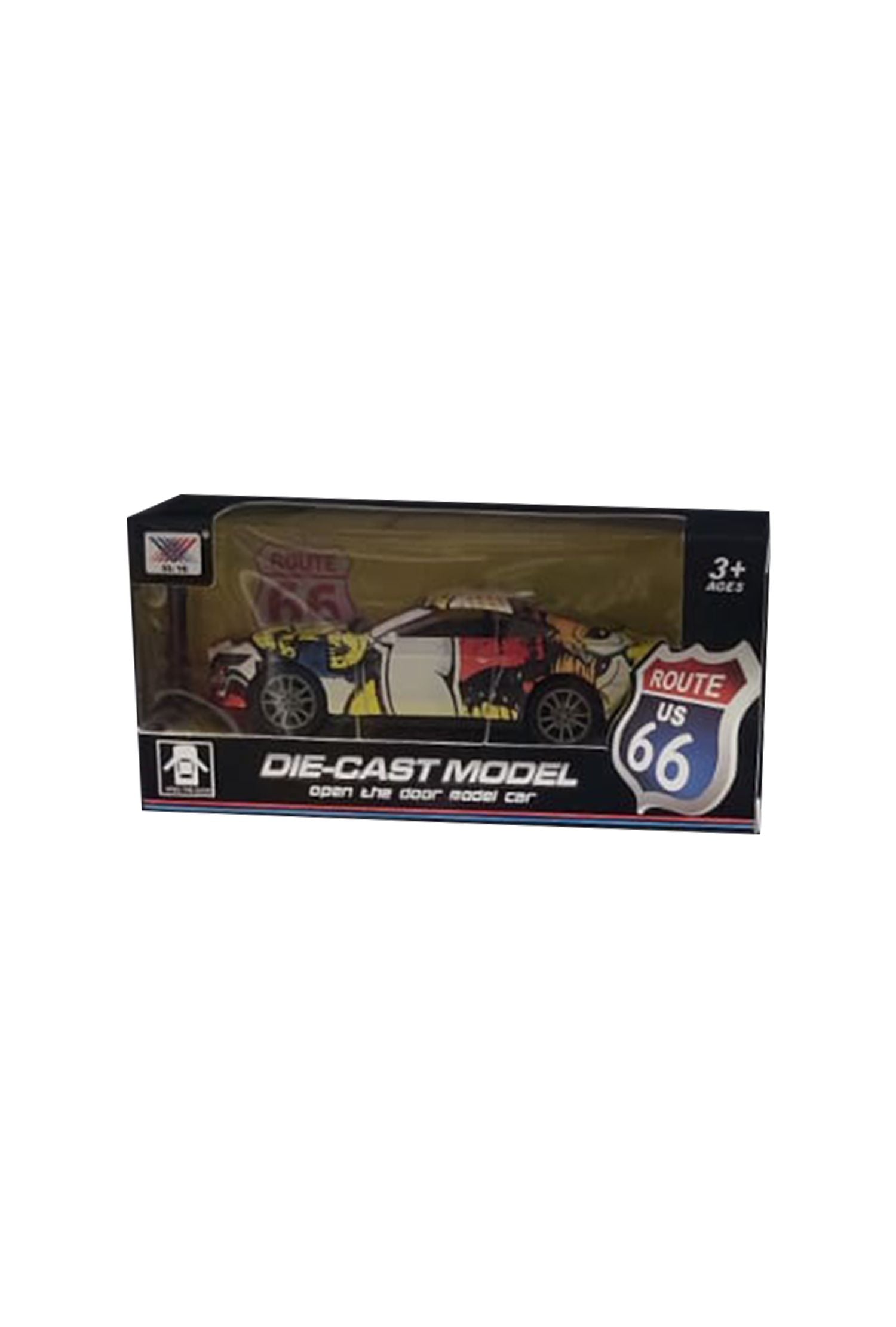 Route 66 Inspired Die-Cast Graffiti Model Car Collectible Toy Vehicle