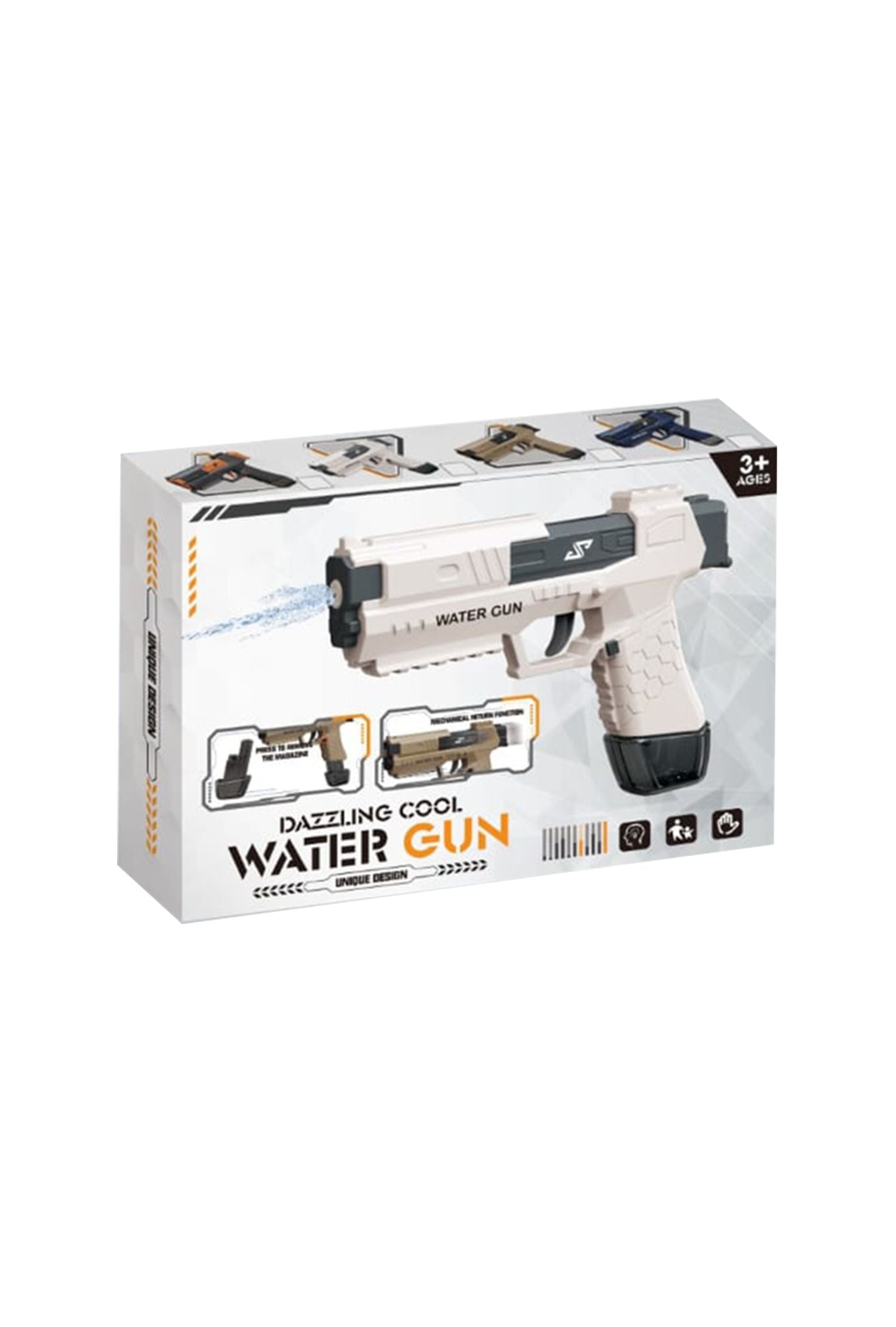 Dazzling Cool Water Gun White & Grey Unique Design for Outdoor Play