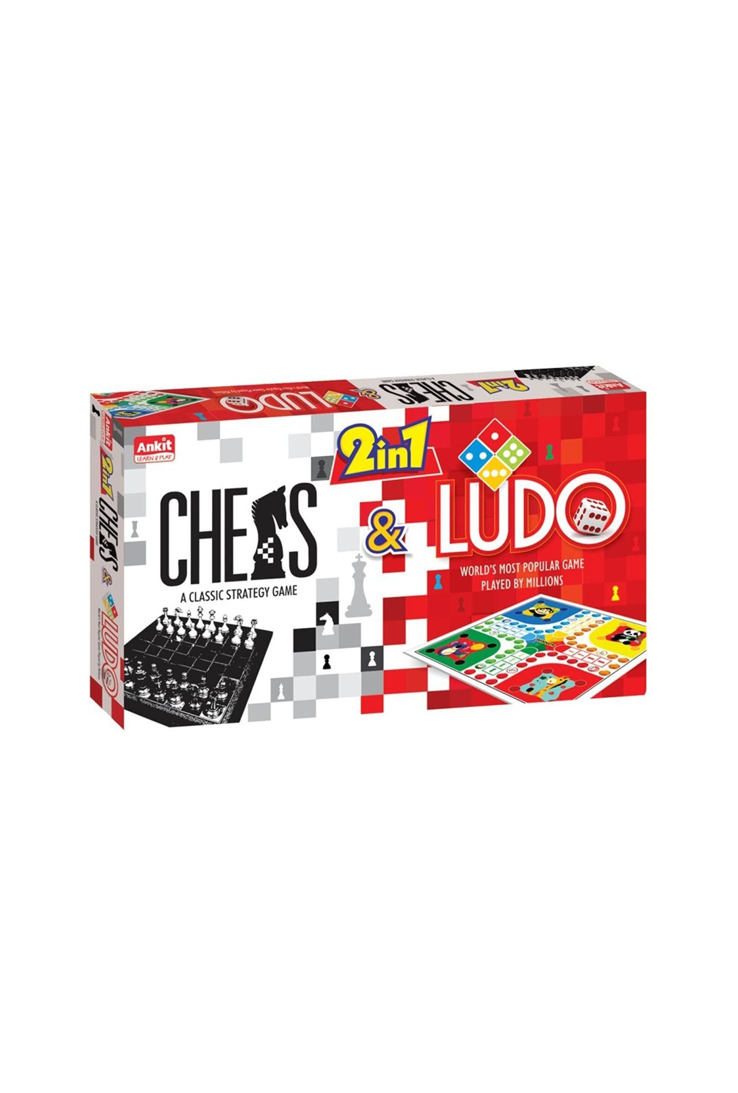 Ankit 2-in-1 Chess & Ludo Set Classic Strategy Board Game