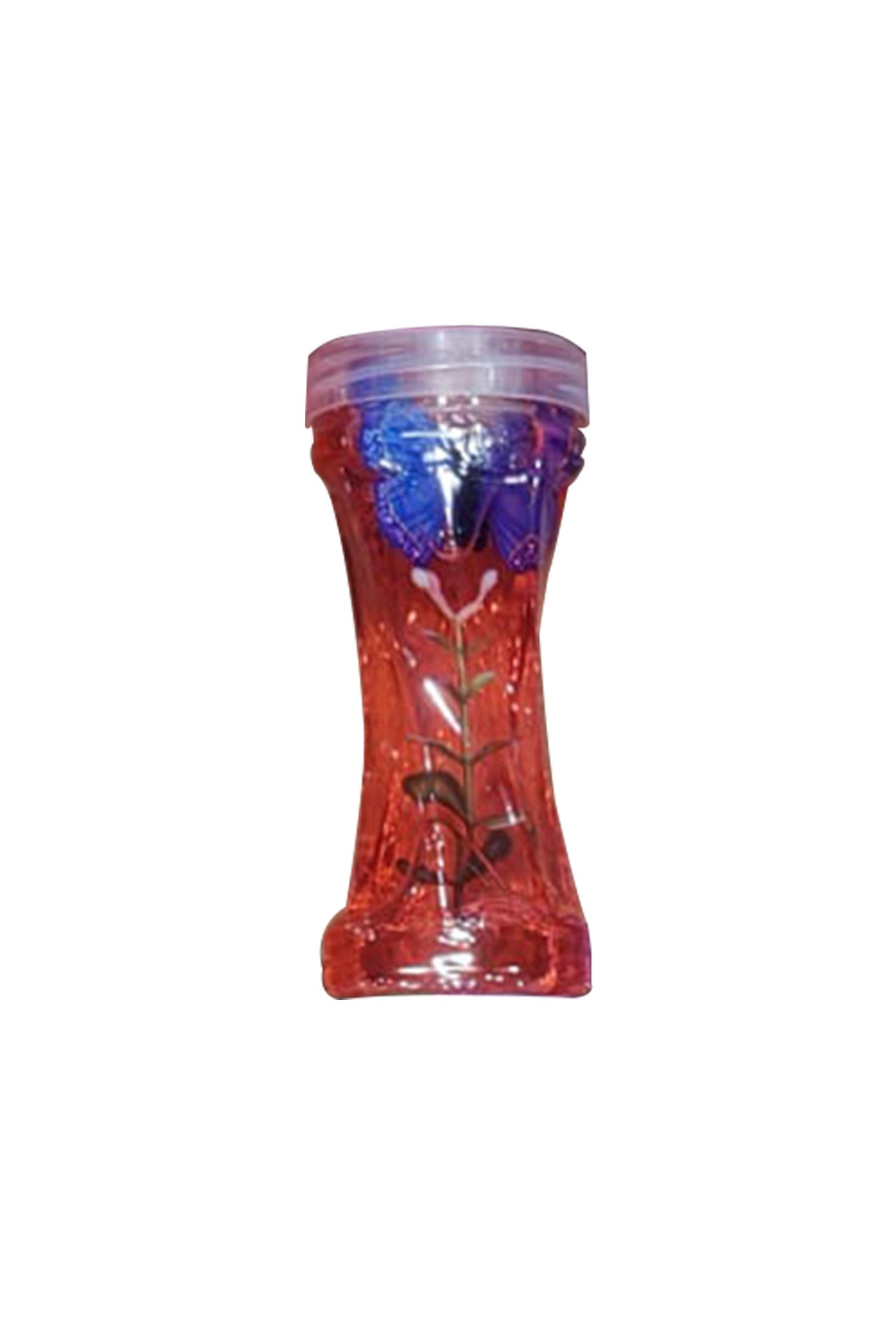 Sparkling Galaxy Red Slime Stretchy Jelly with Clear Glue & Butterfly Mix-Ins