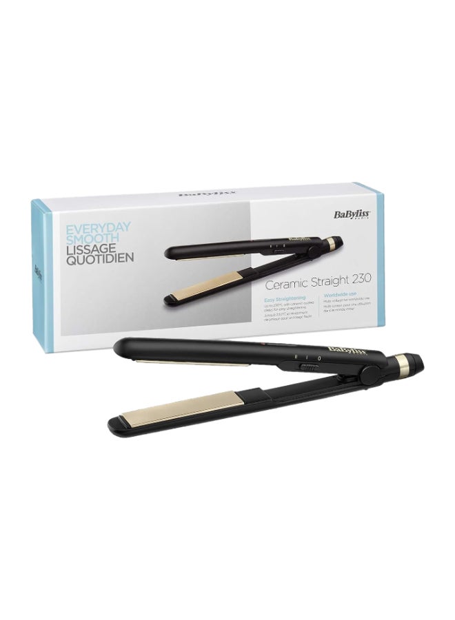 BaByliss Hair Straightener 25mm Straightening And Multiple Heat Settings Up To 230°c Temperature With Fast Heat-up Time Ready To Use In 30 Seconds With Salon-quality Results Black